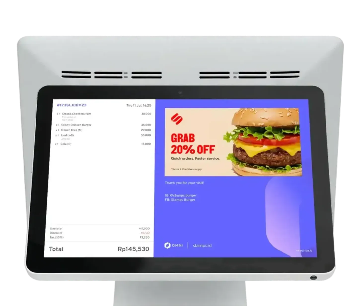 Omni POS Quick Service Restaurant device